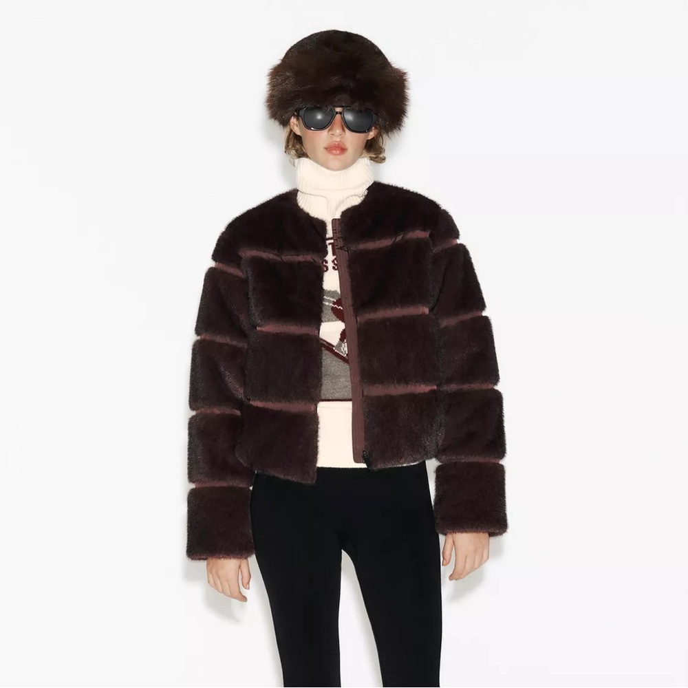 SHORT FAUX FUR COAT HEIQ XREFLEX™ SKI COLLECTION